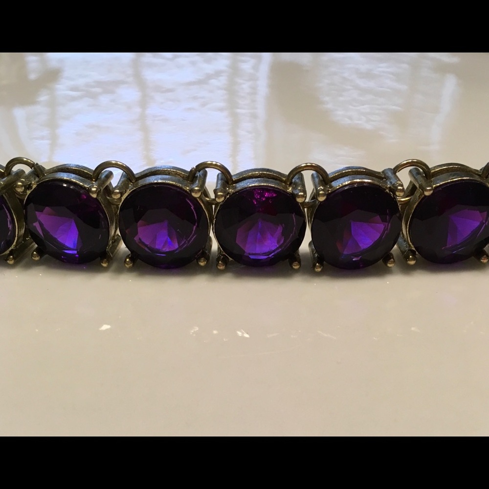BaubleBar Deep Purple Faceted Necklace